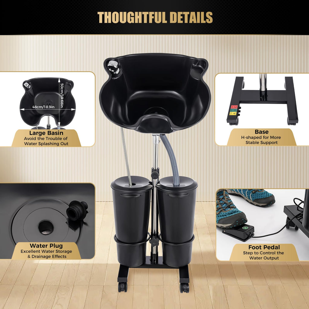 Portable Height Adjustable Shampoo Bowl E999292