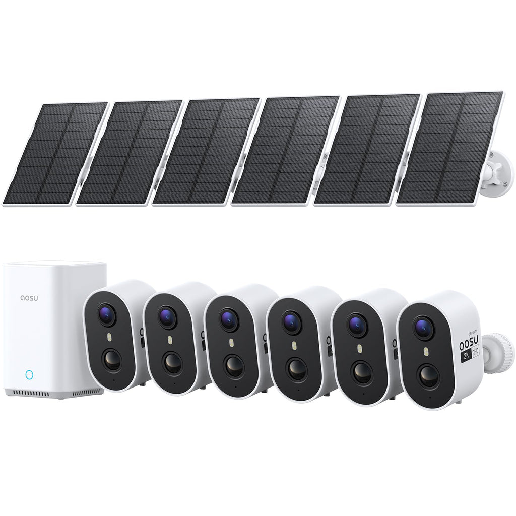 2K Solar Security Cameras Wireless Outdoor System C4274