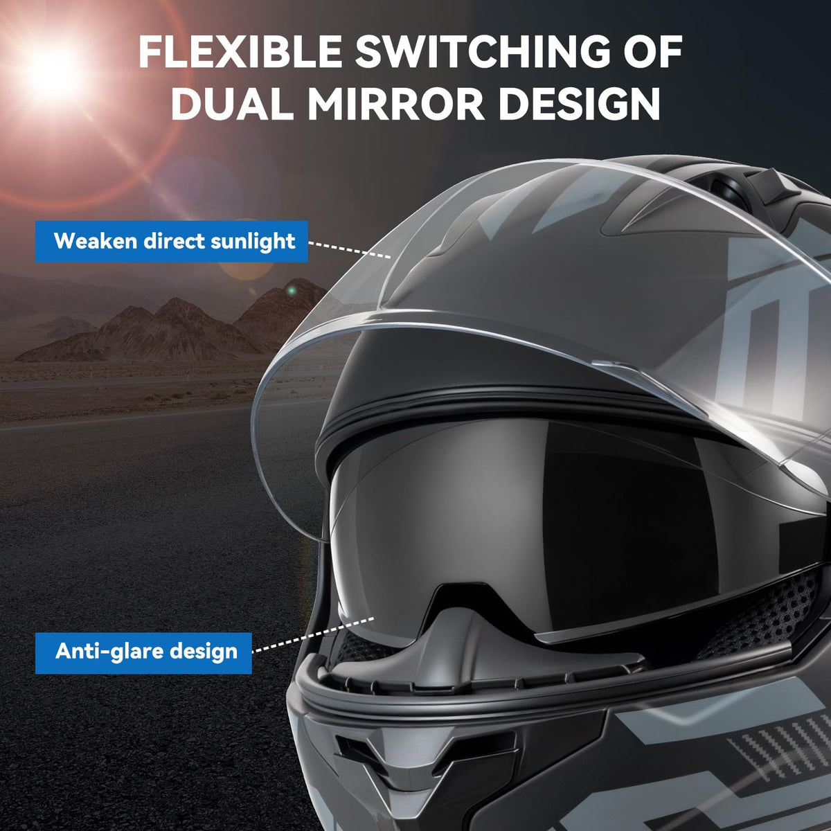 DOT Approved Modular Flip Up Motorcycle Helmet J539