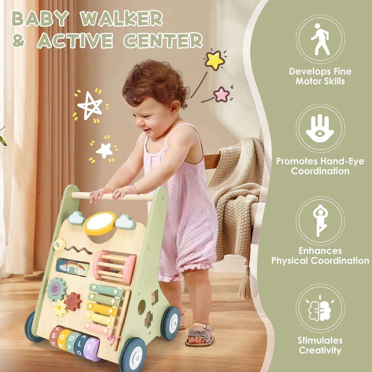 Wooden Baby Push Walker B228