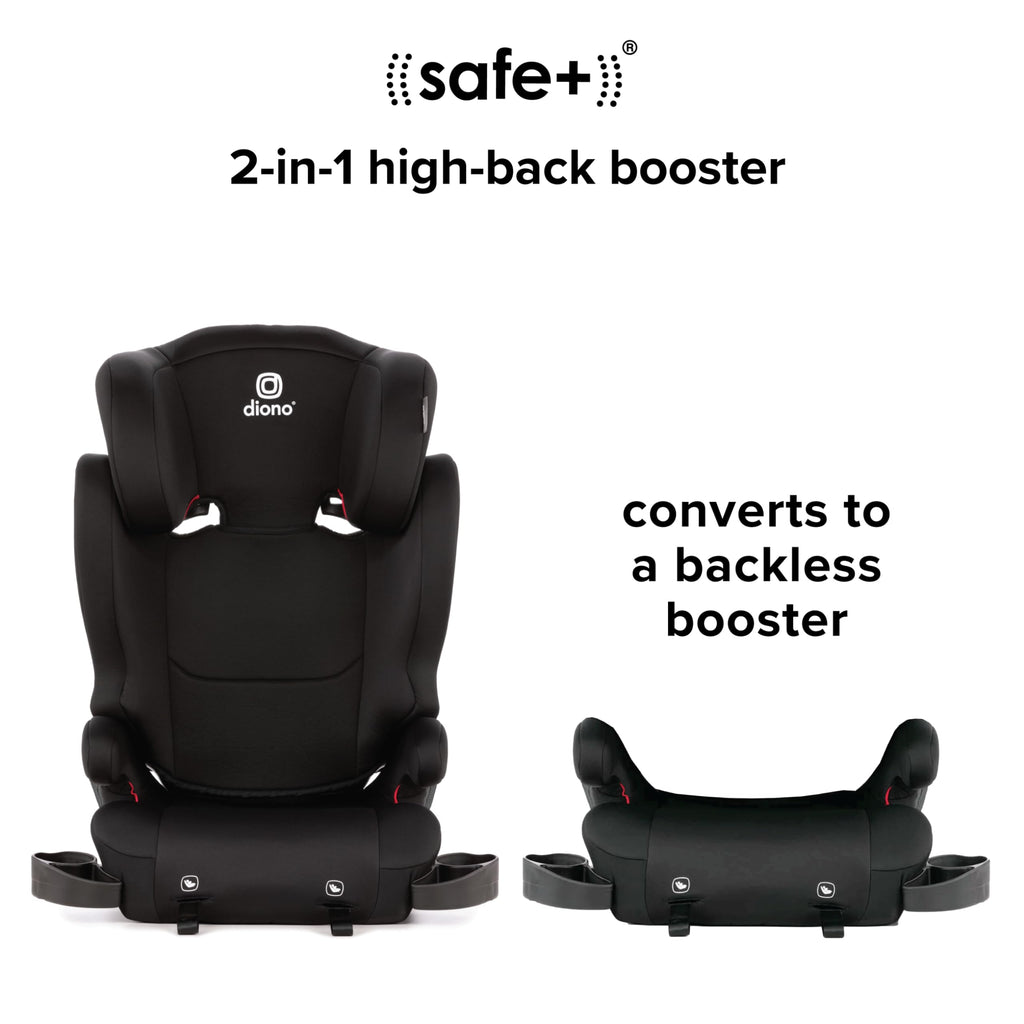 2-in-1 Belt Positioning Booster Seat, Black L845