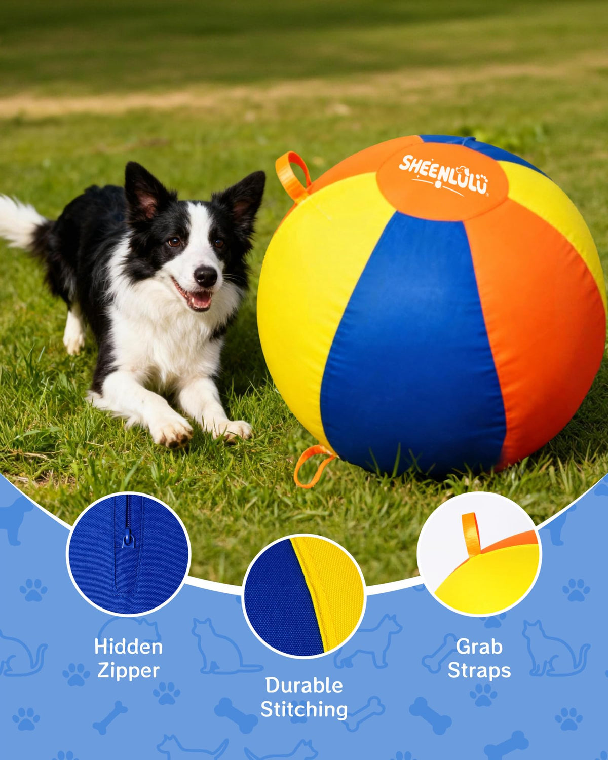 22" Dog Herding Ball with Straps I522766