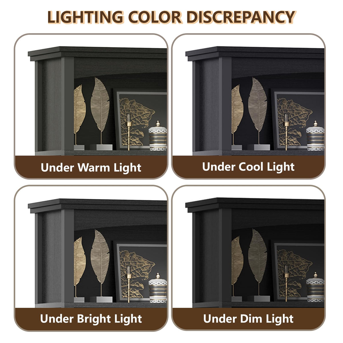6-Tier 76 Inch Tall Black Wooden Bookshelf S8476