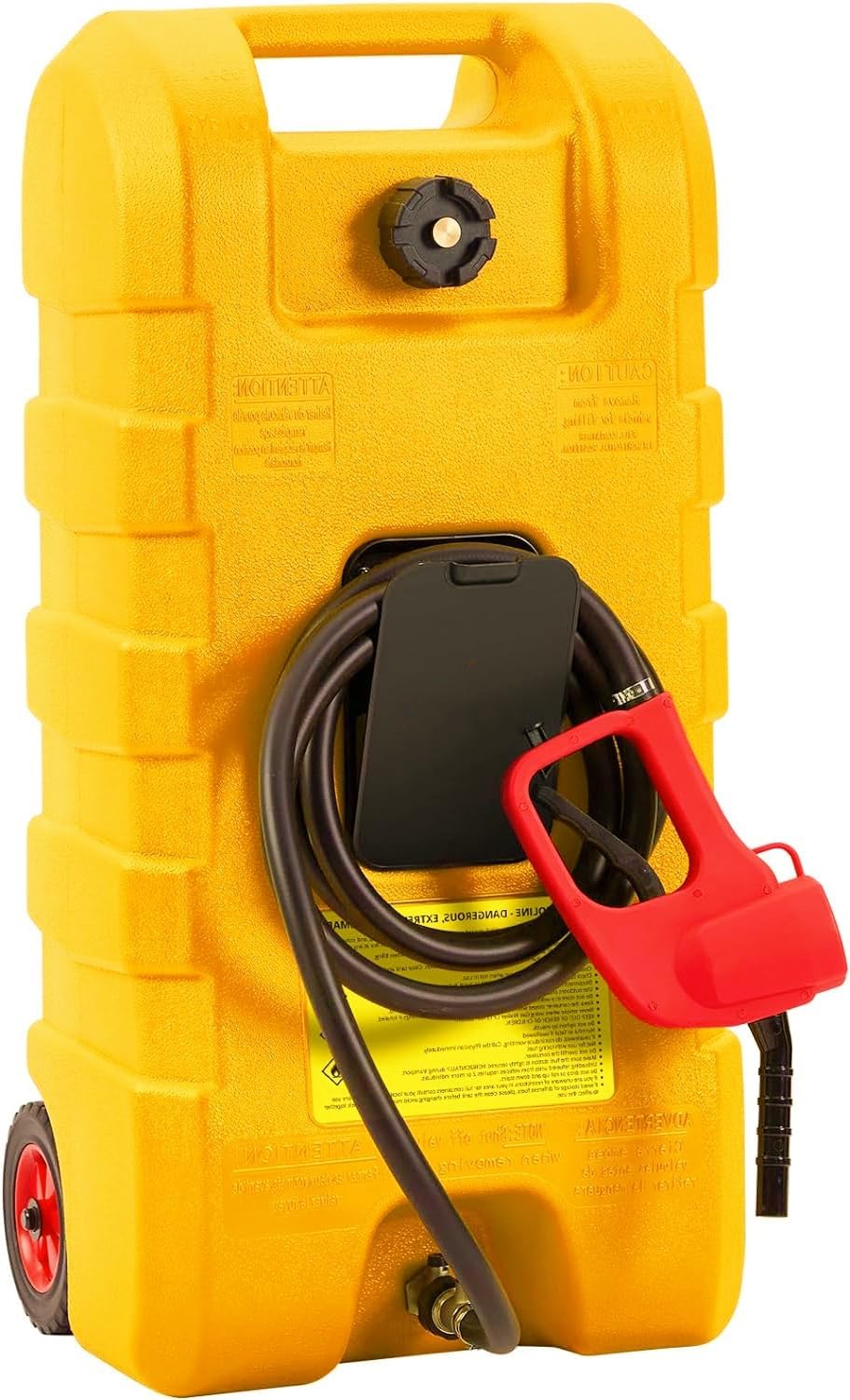 15 Gallon Portable Gas Tank with Caster and 10Ft Hose Y4646