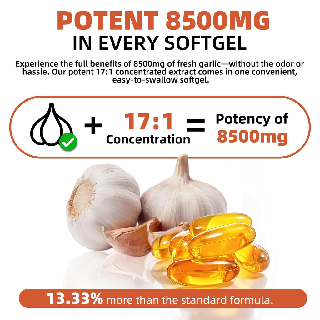 Aged Garlic Extract 350 Softgels Odorless Organic Garlic Supplement U617
