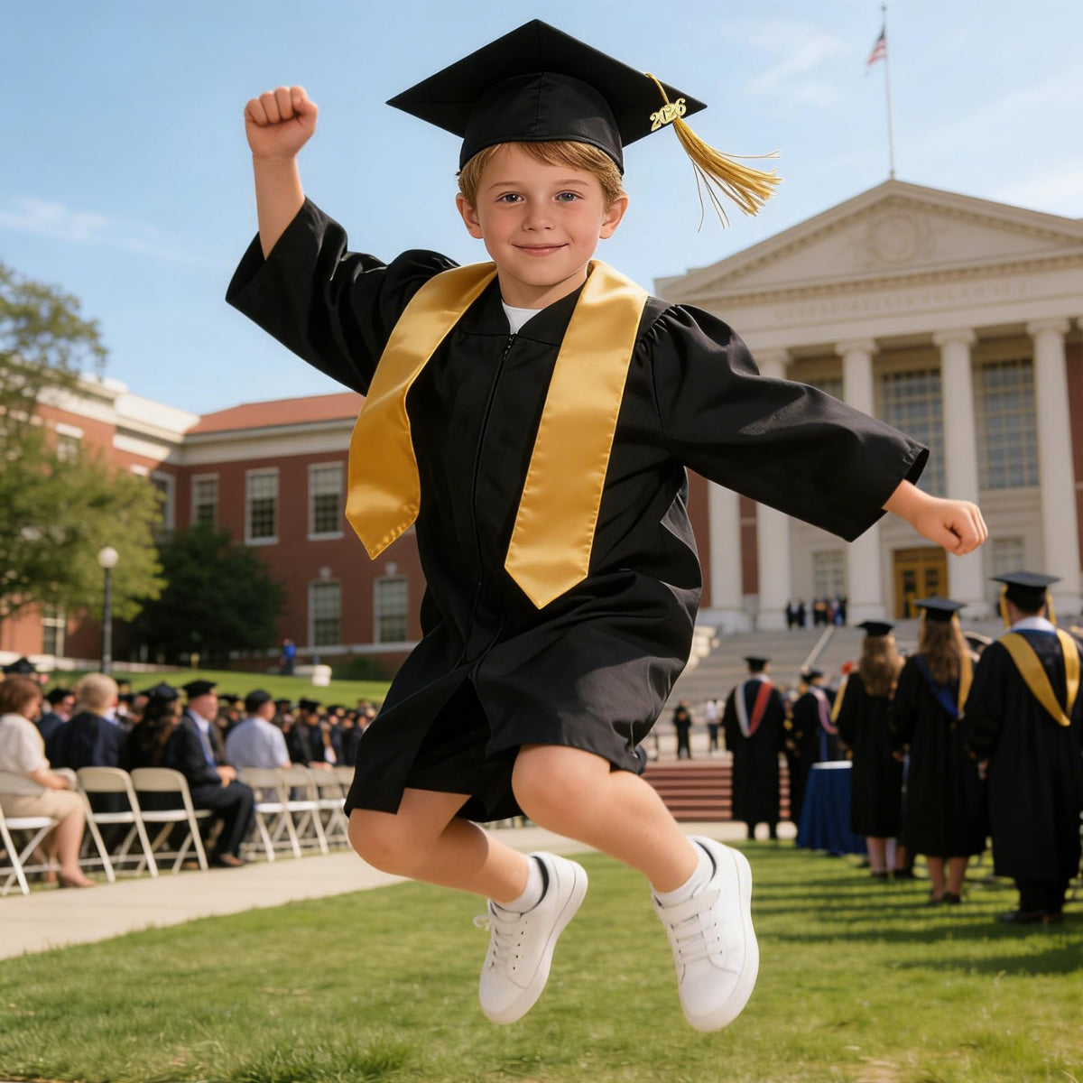 Graduation Cap and Gown Set with Tassel P71822