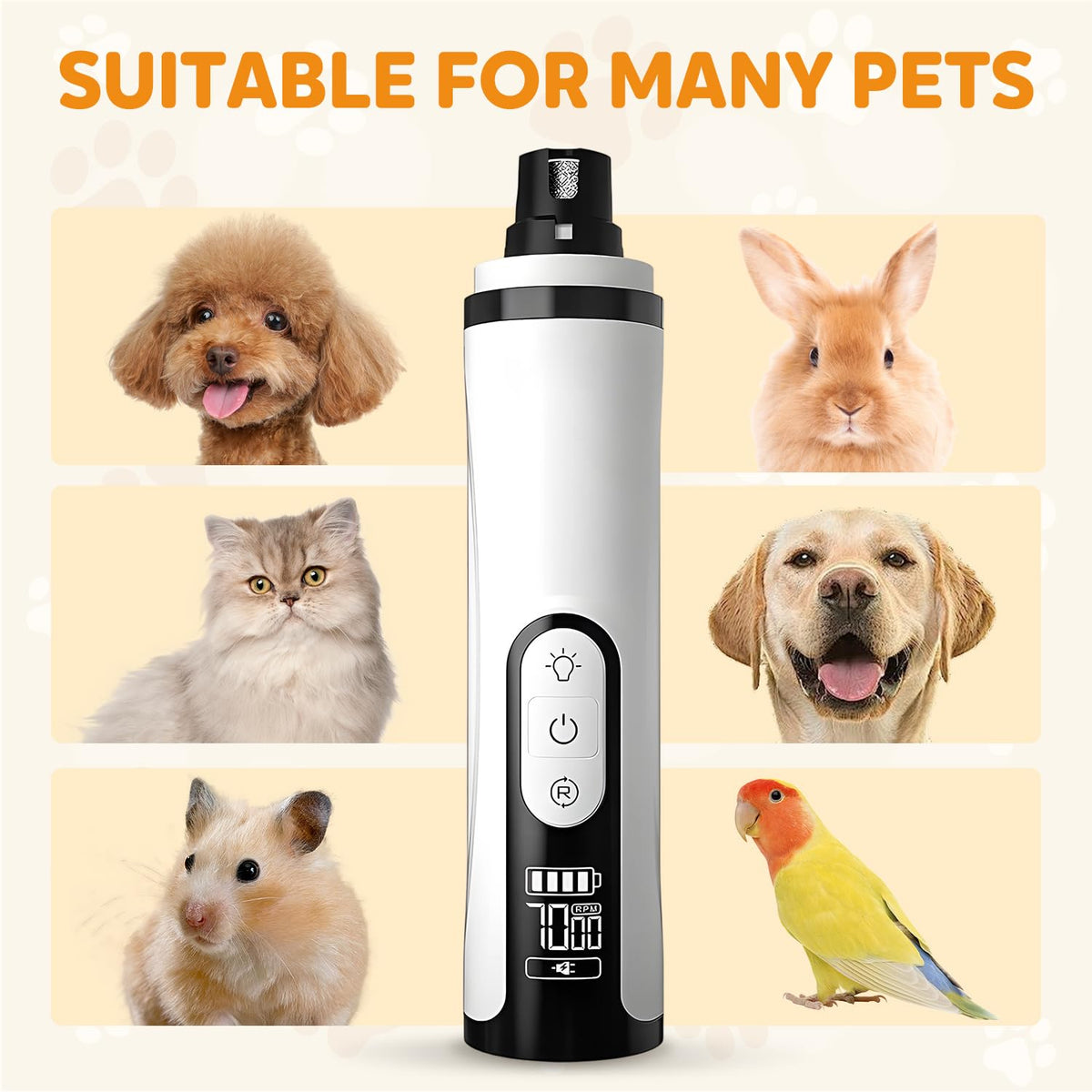 Rechargeable Portable Electric Pet Nail Grinder G76837