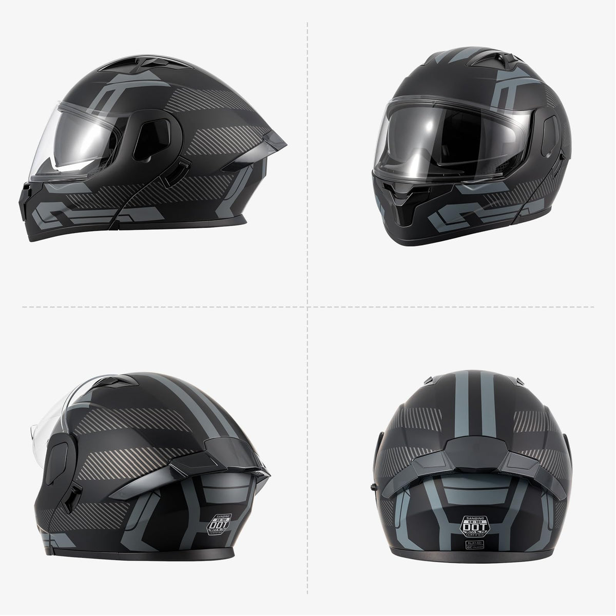 DOT Approved Modular Flip Up Motorcycle Helmet J539