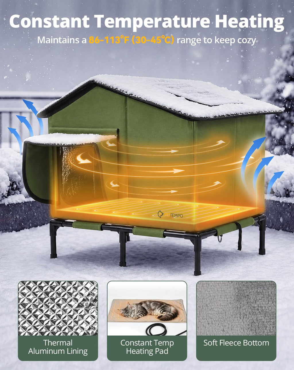 Heated Cat House D9204