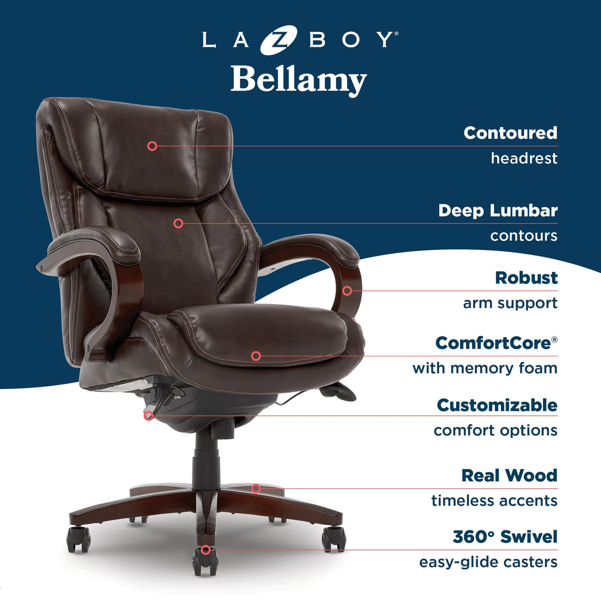 Executive Ergonomic Office Chair with Lumbar Support R4767
