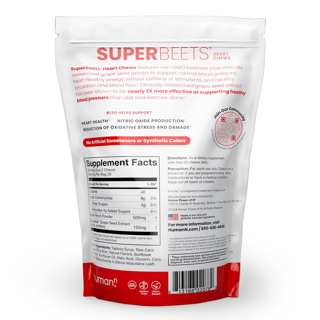 SuperBeets Heart Chews & SuperBerine Capsules Y139