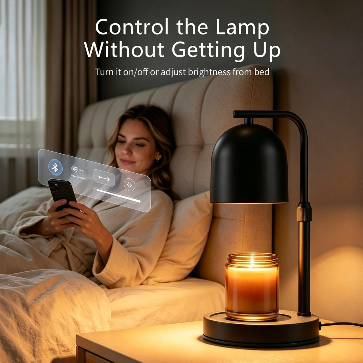 Adjustable Height App Controlled Candle Warmer Lamp with Timer U208