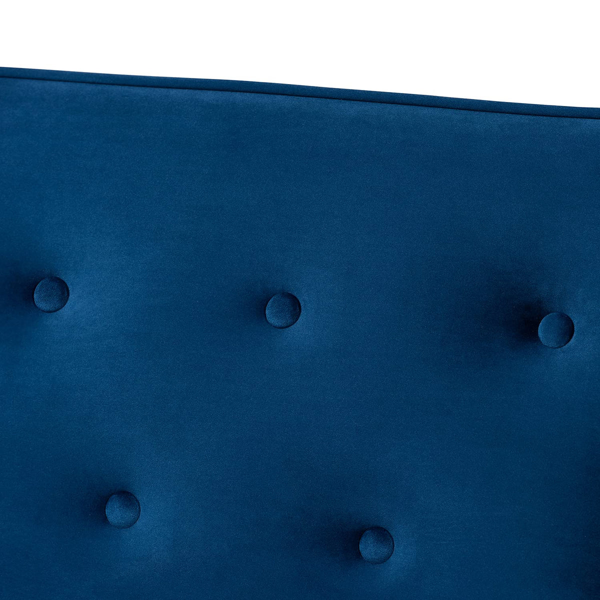 Navy Blue Velvet Upholstered 3-seater Sofa N61831