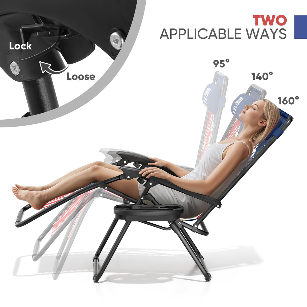 Zero Gravity Reclining Camping Chairs 2 Pack G6173