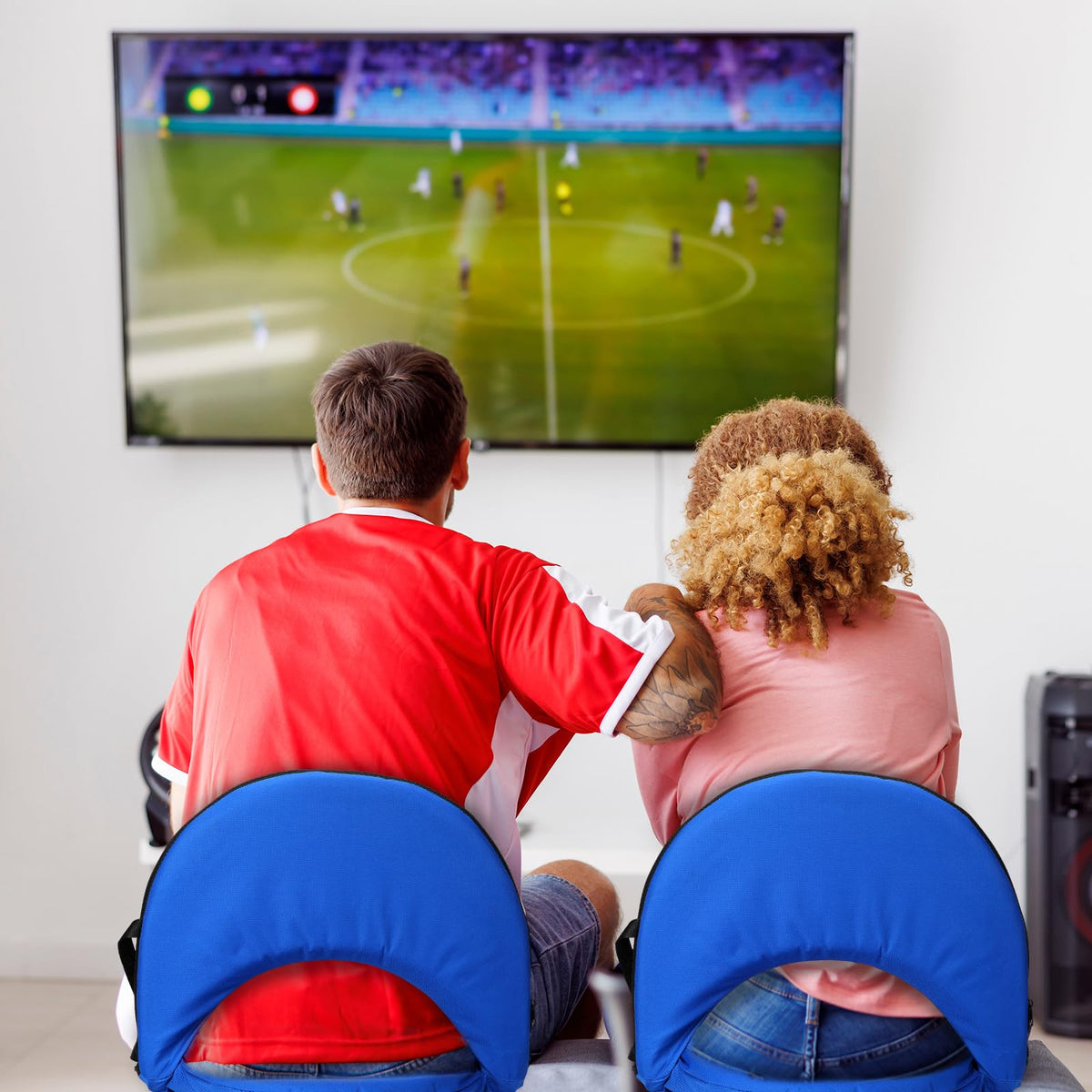 4 Pcs Adjustable Folding Portable Stadium Seats with Back E4518