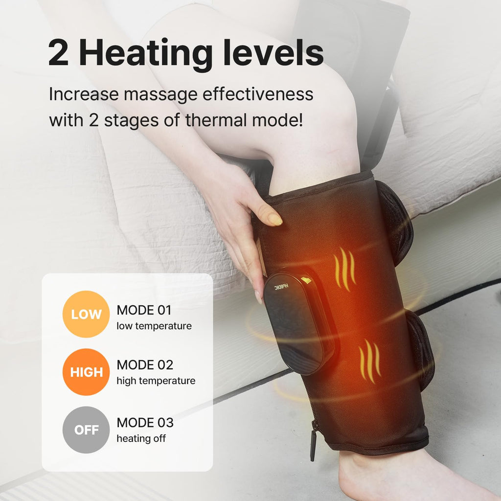 Heated Air Compression Cordless Leg Massager with Extension (Pair) H3274