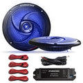 4 Inch 80W Bluetooth Waterproof Marine Speakers 2 Way Black M8373