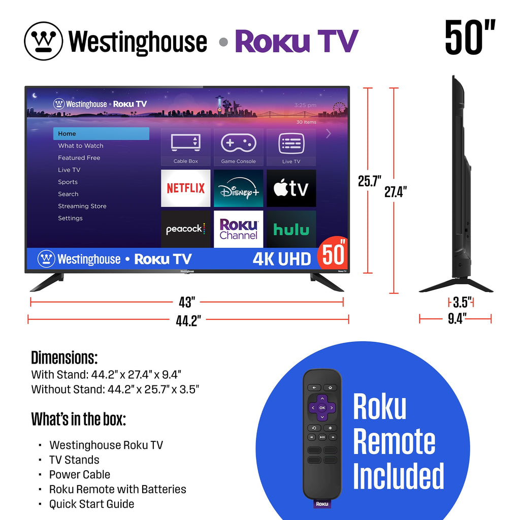4K 50 Inch TV and 3.1.2 Sound Bar T976
