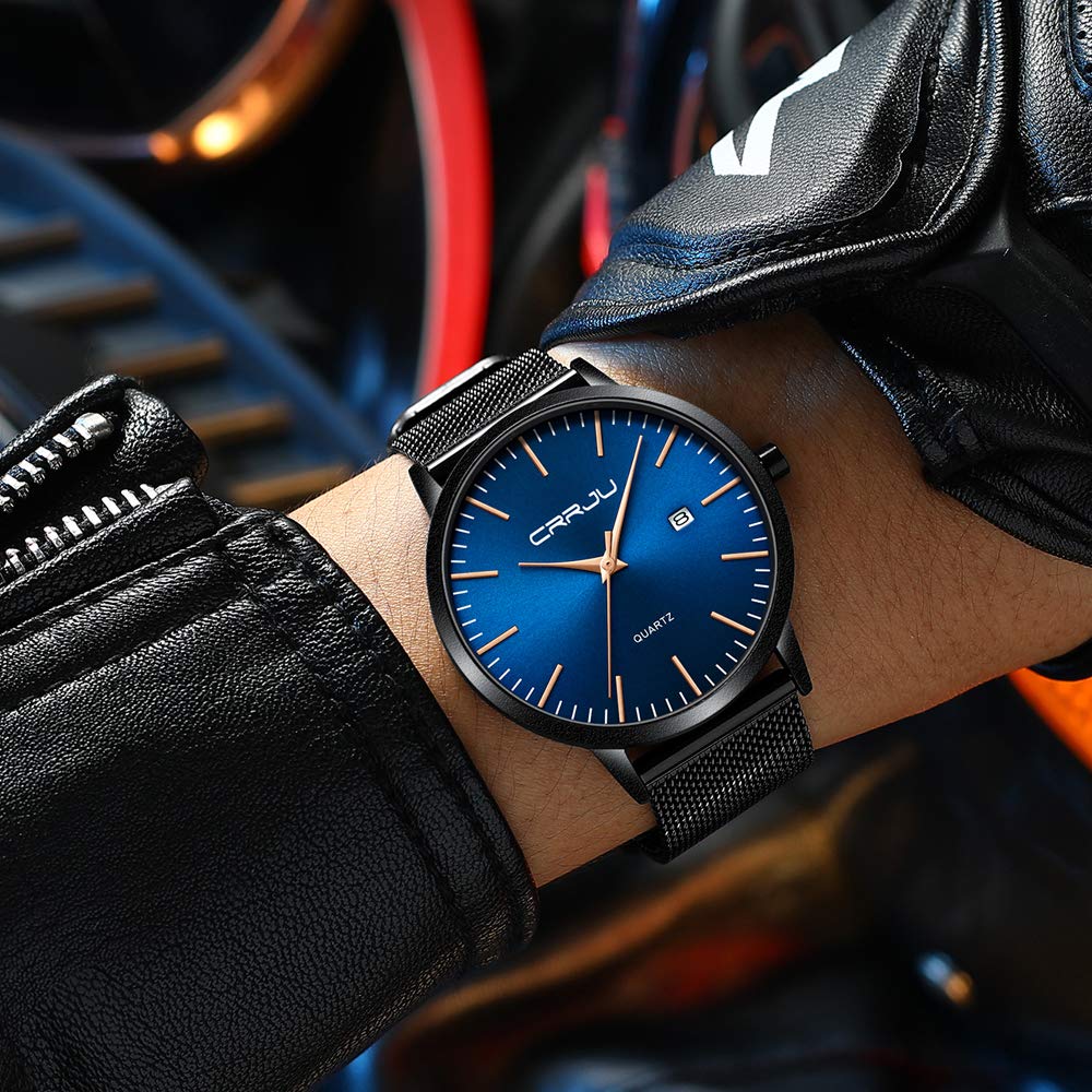 Minimalist Auto Date Quartz Waterproof Watch P6471
