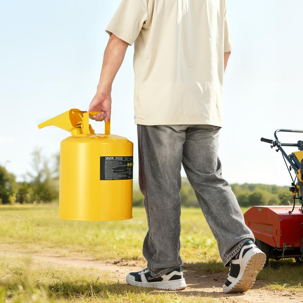 5 Gallon Type I Yellow Metal Container with Flame Arrester V9737