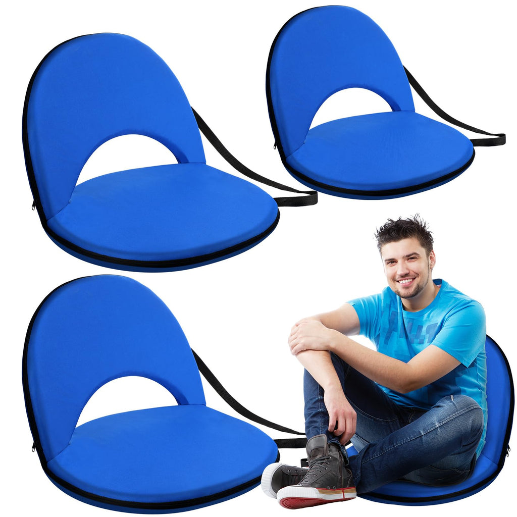 4 Pcs Adjustable Folding Portable Stadium Seats with Back E4518