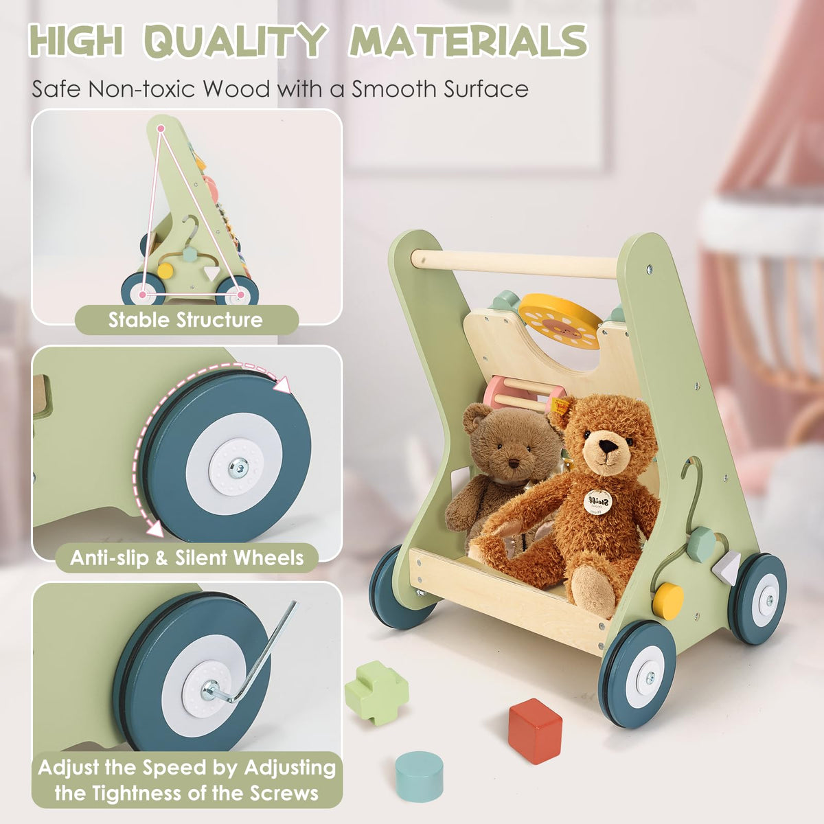 Wooden Baby Push Walker B228