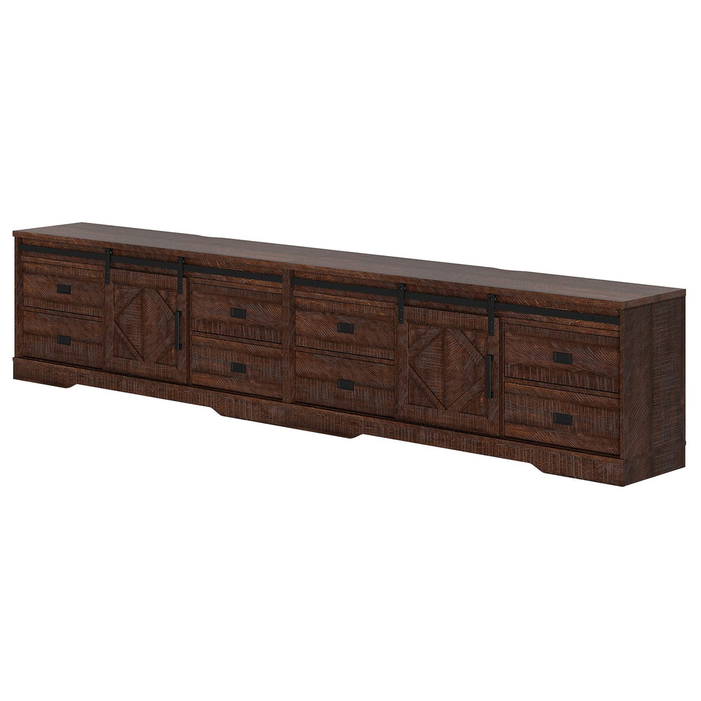 60 inch Farmhouse TV Stand with Drawers & Storage Cabinet J9896
