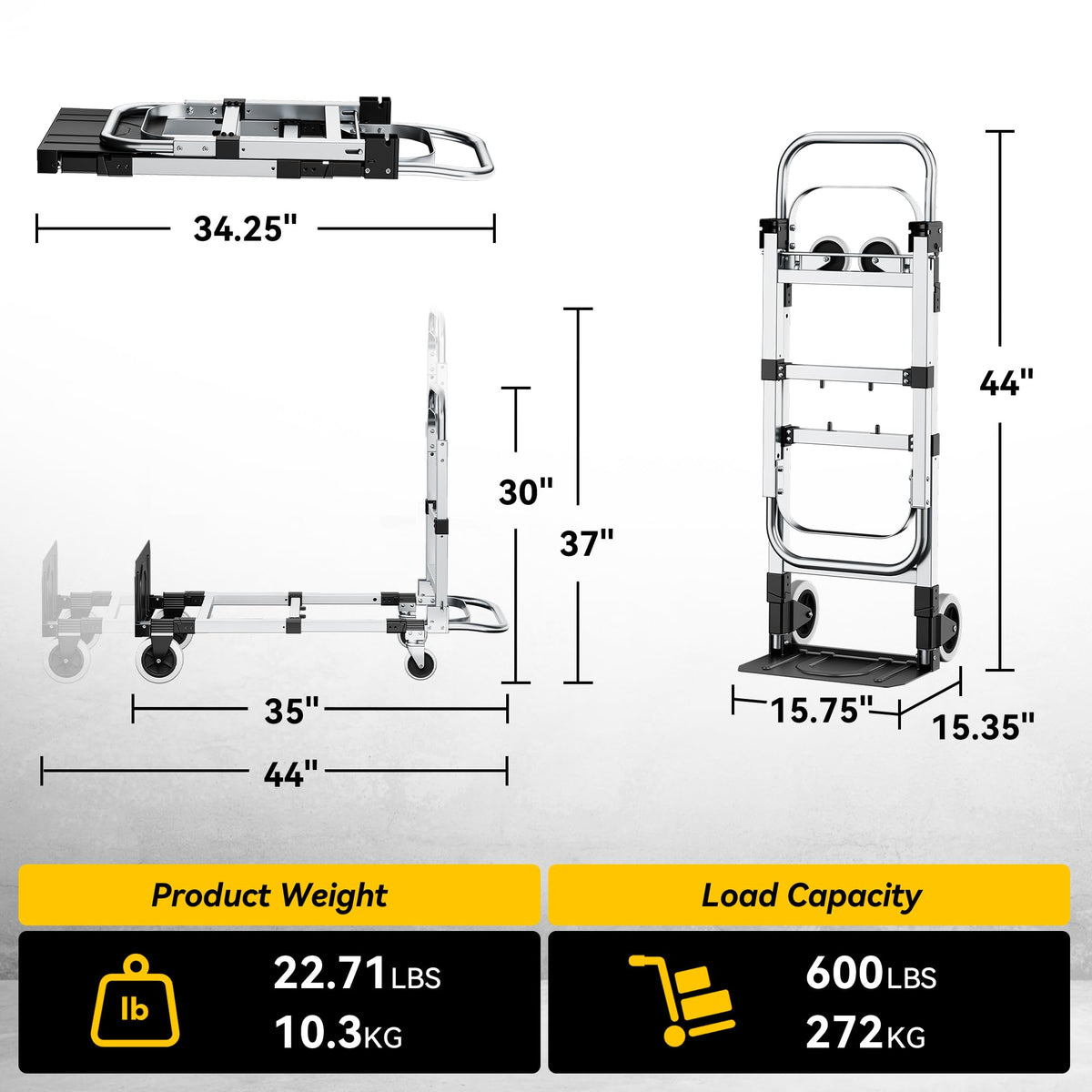 3-in-1 Convertible Dolly Cart P6276