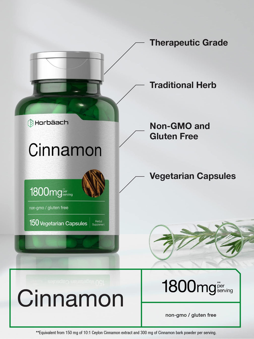Cinnamon Capsules 150 Count H8479