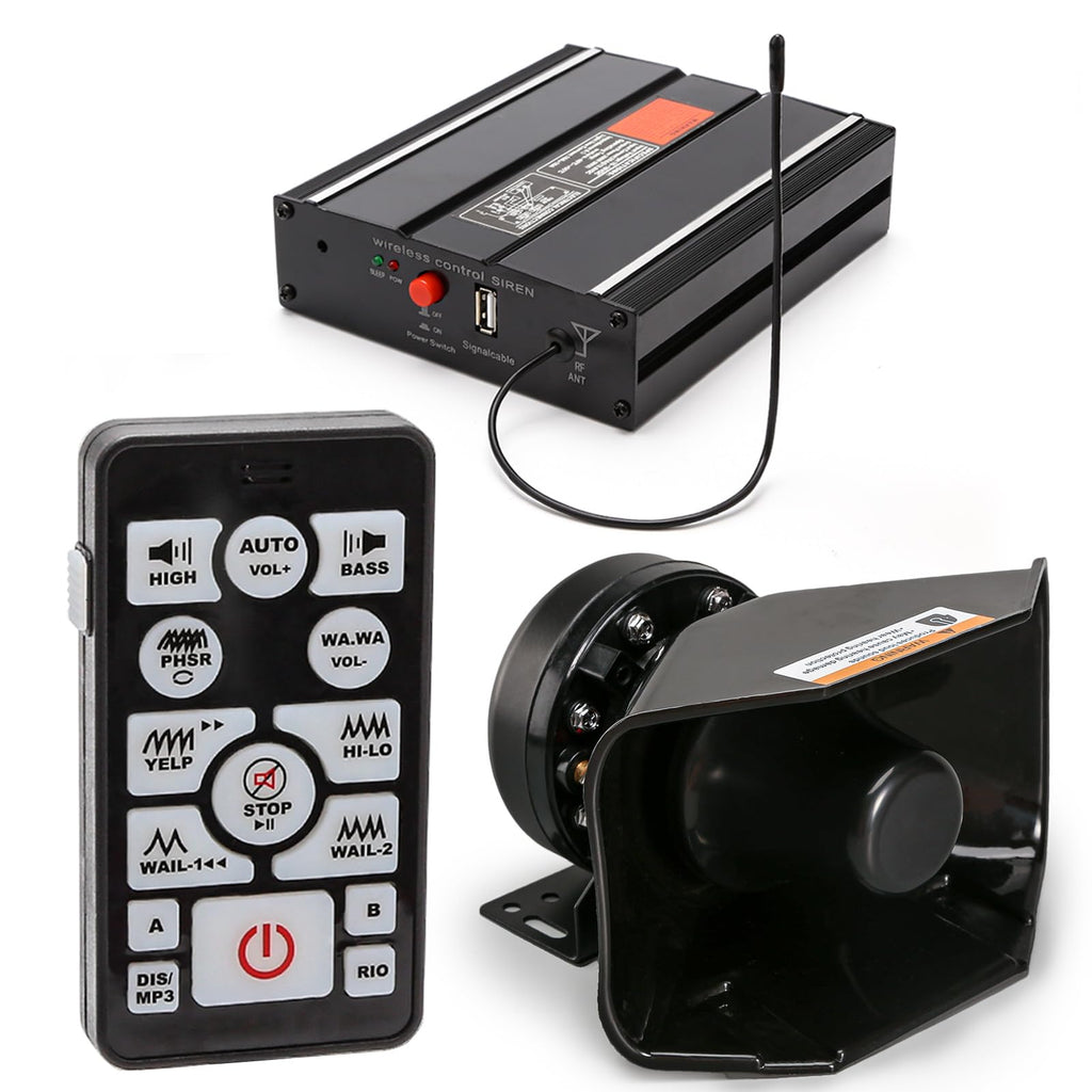 12V 200W 20 Tones Emergency Siren PA System K1039