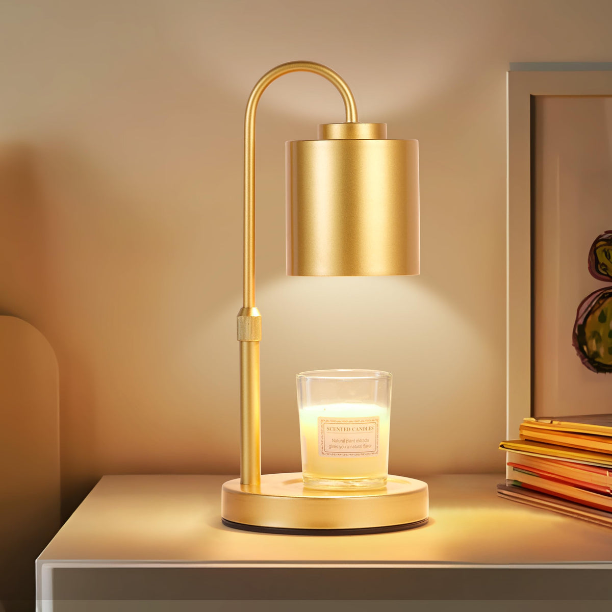 Height Adjustable Electric Candle Warmer Lamp with Timer & Dimmer M38588