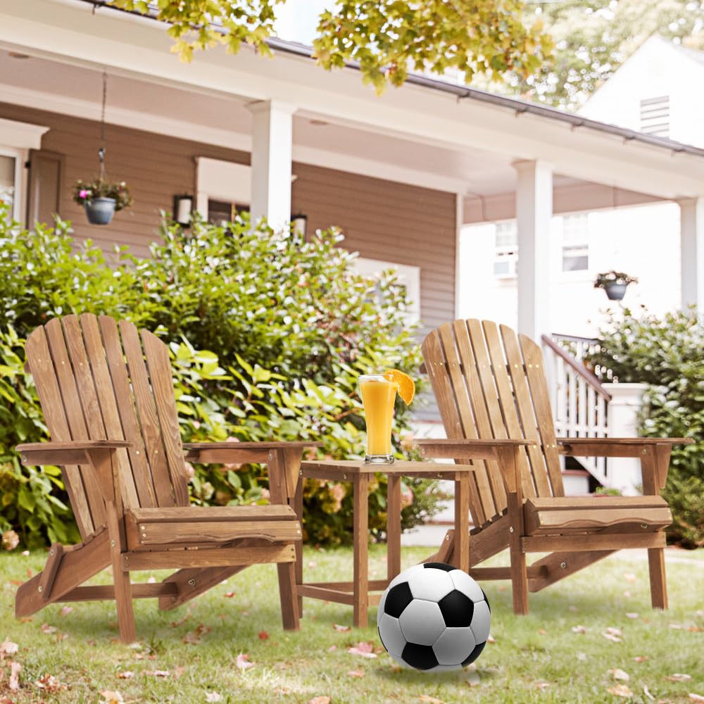 Solid Cedar Wood Folding Adirondack Chair Set of 2 V933484
