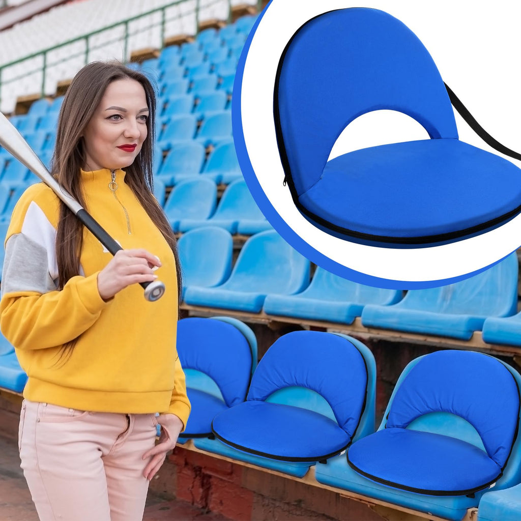4 Pcs Adjustable Folding Portable Stadium Seats with Back E4518