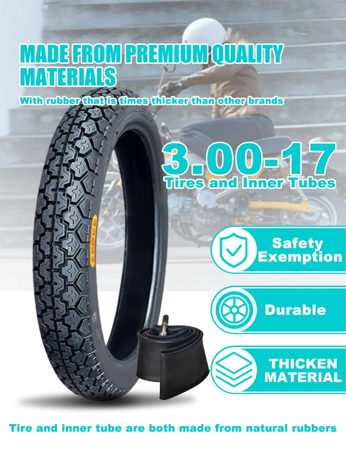17 Dirt Bike Tire and Tube Set B558