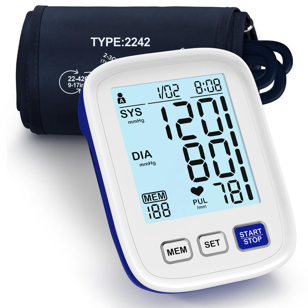 Automatic Digital Blood Pressure Monitor, 9-17 Inches Cuff, Large Backlit Screen Z58394