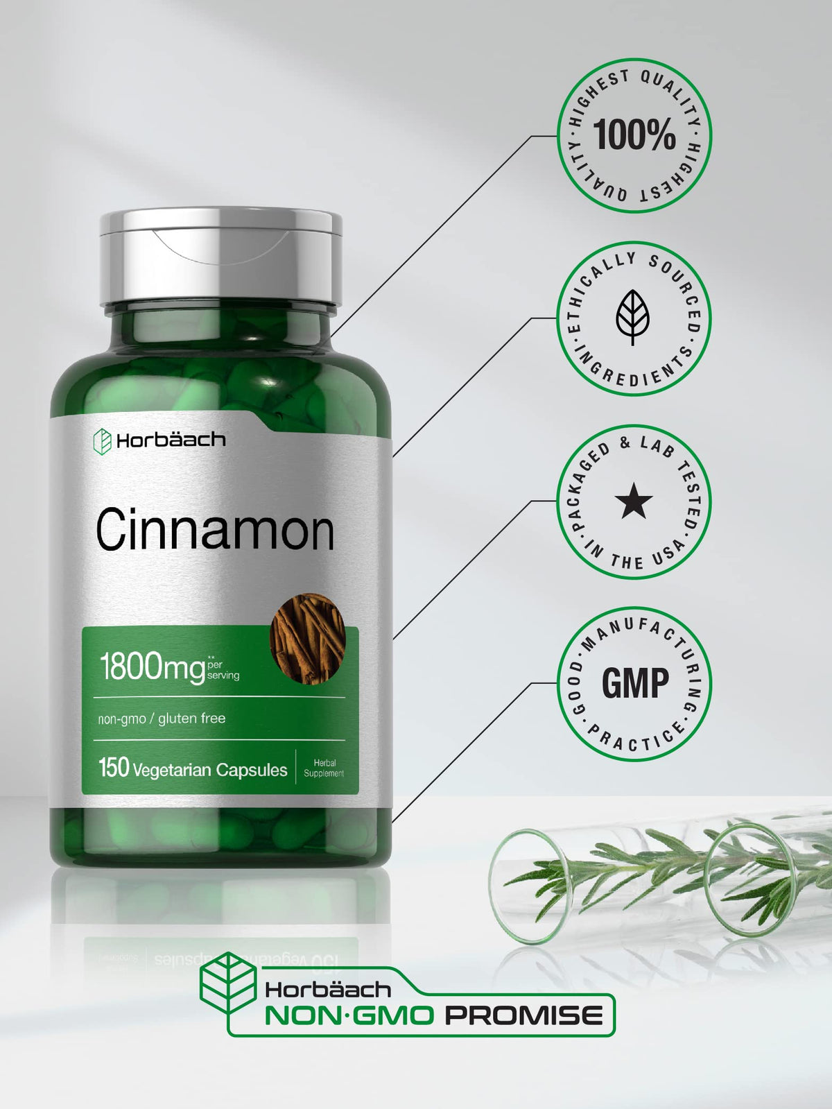 Cinnamon Capsules 150 Count H8479