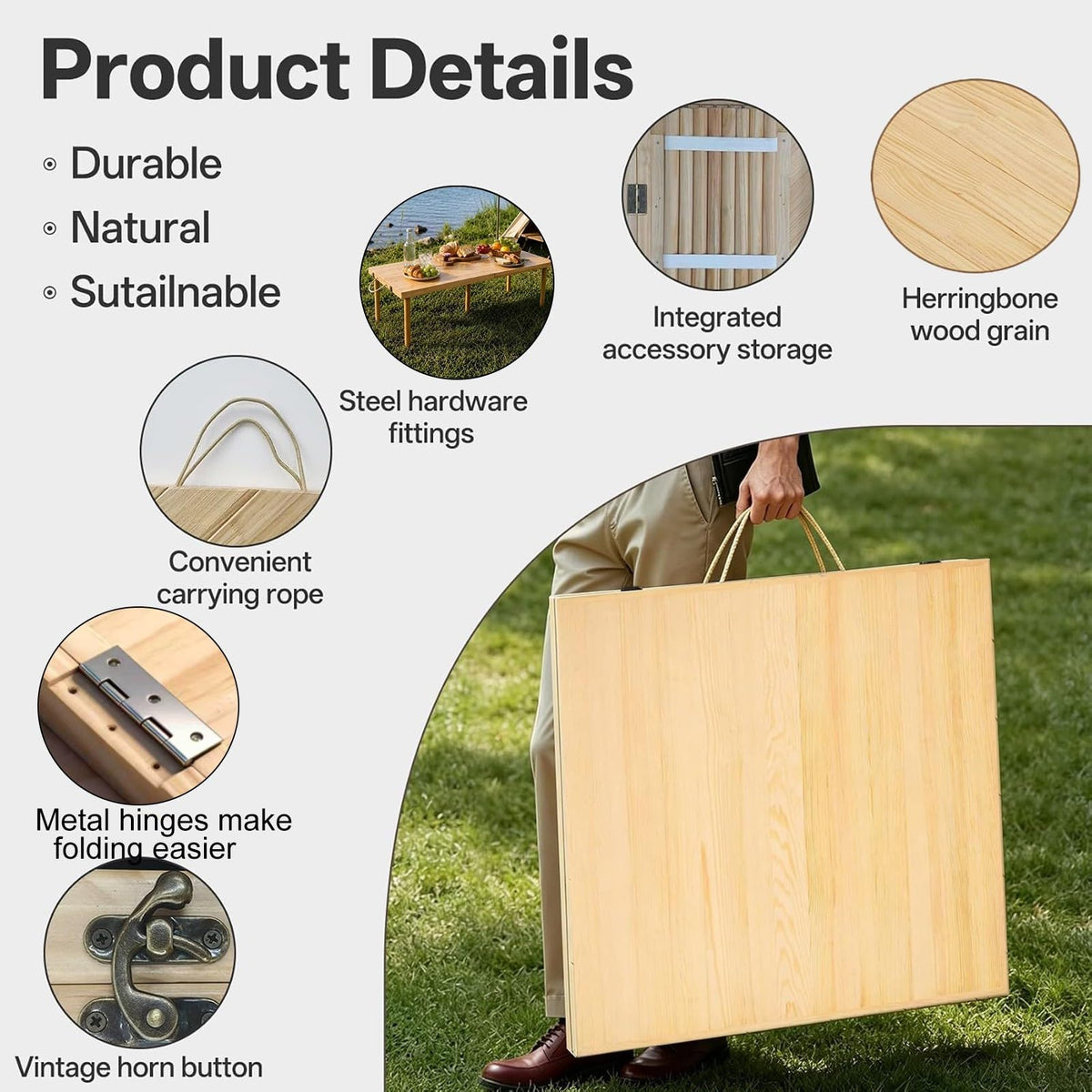 Wood Folding Picnic Table R45423