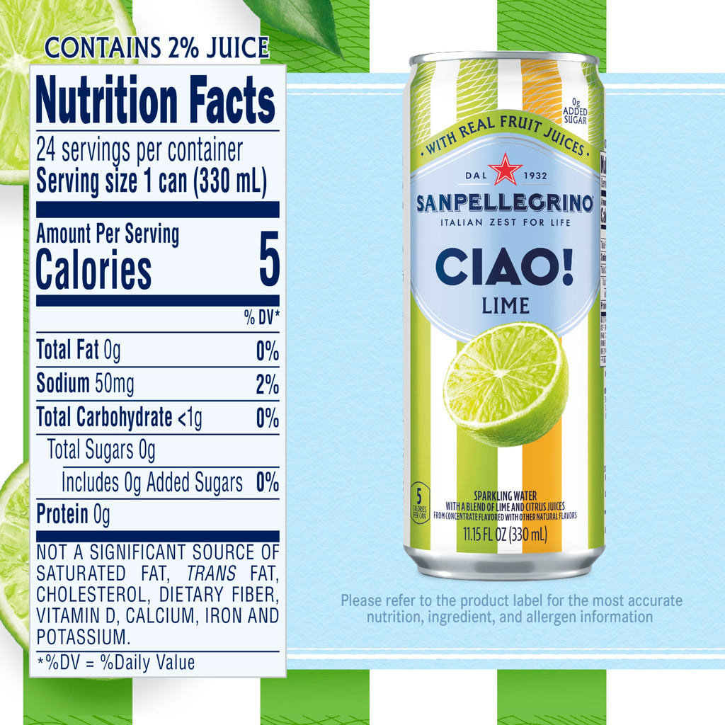 Lime Sparkling Water 24 Pack T1850