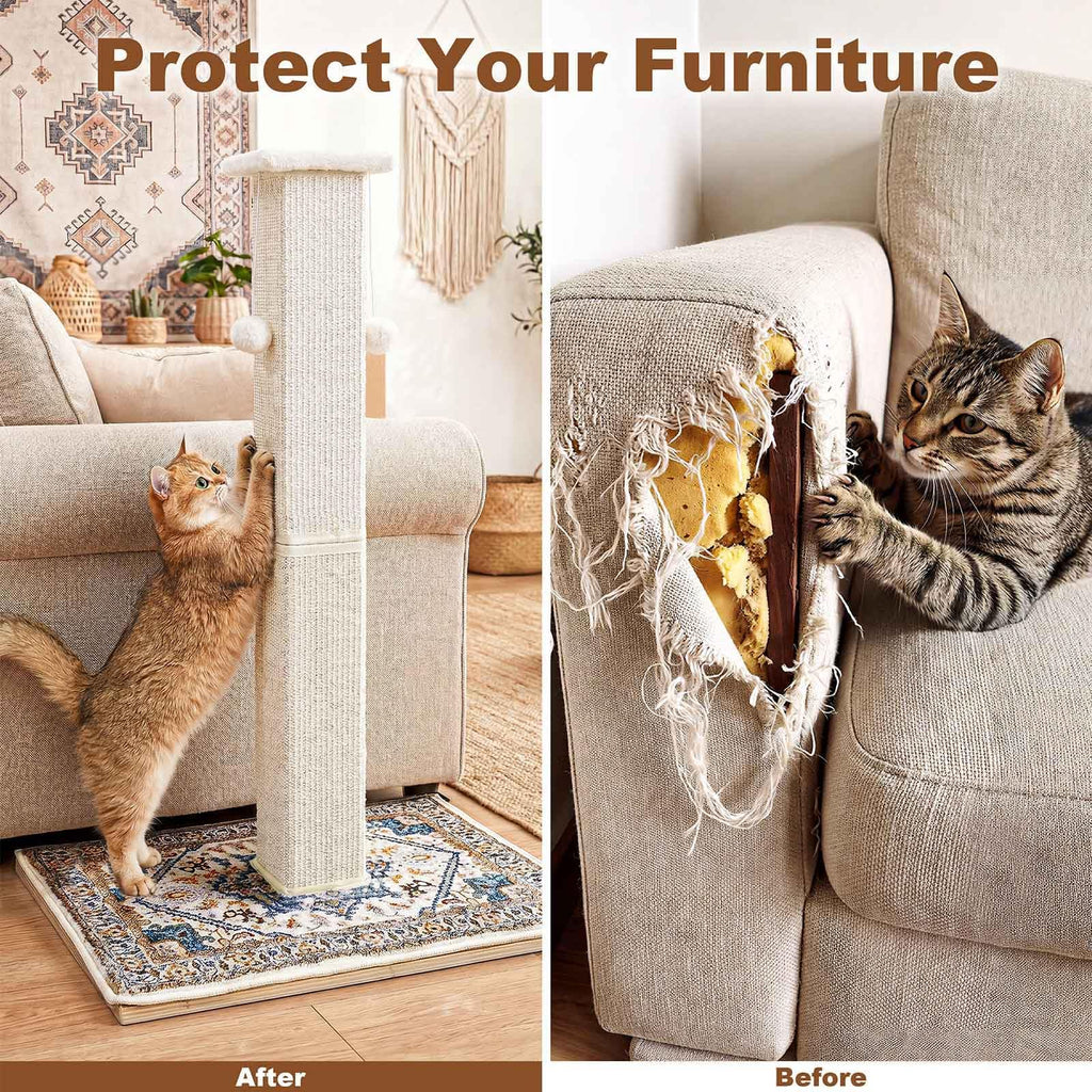 Tall Cat Scratching Post with Carpet T49145