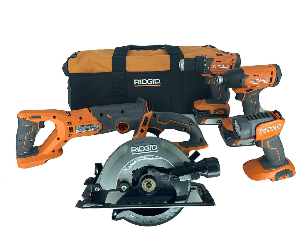 18V Lithium-Ion Cordless 5-Tool Kit with 4.0 Ah Batteries and Charger J406423