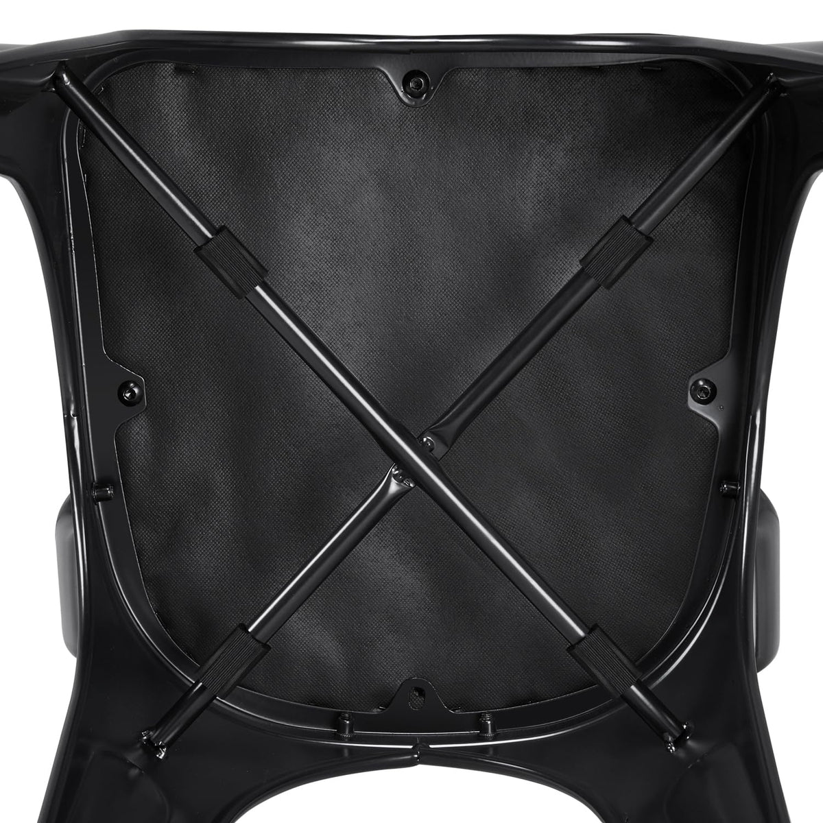 Black Cushioned Metal Dining Chairs Set of 4 V81396