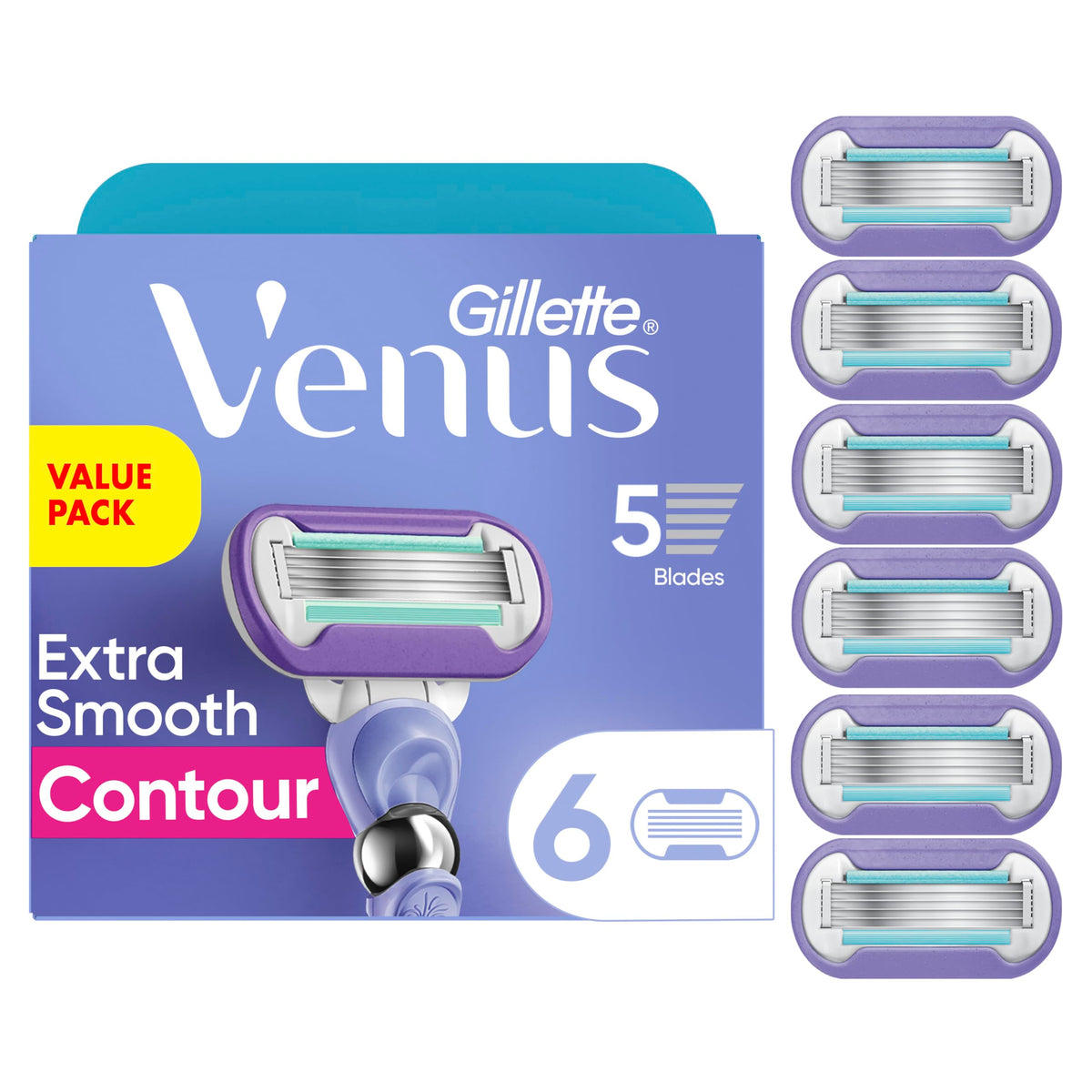 6 Count Womens Razor Blade Refills P731149