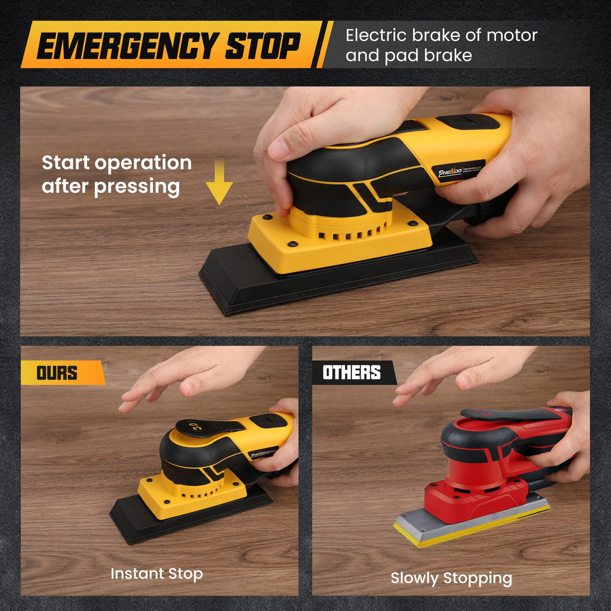 350W 3A Electric Random Orbital Sander A326590