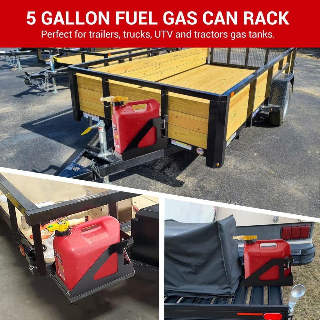 5 Gallon Trailer Gas Can Holder Rack K117623