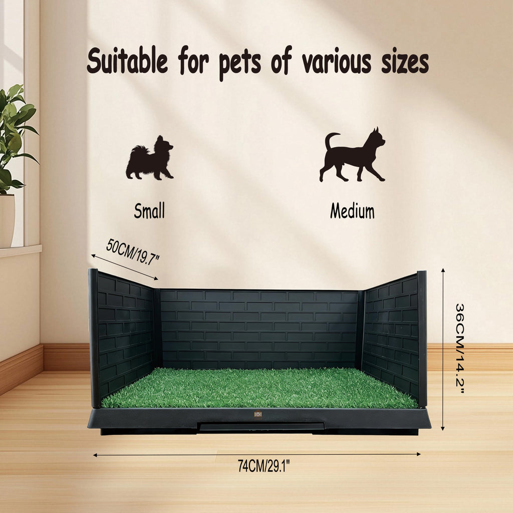 Dog Grass Pad with Tray, 30" X 20", with 2 Reusable Grass Pads Q94444