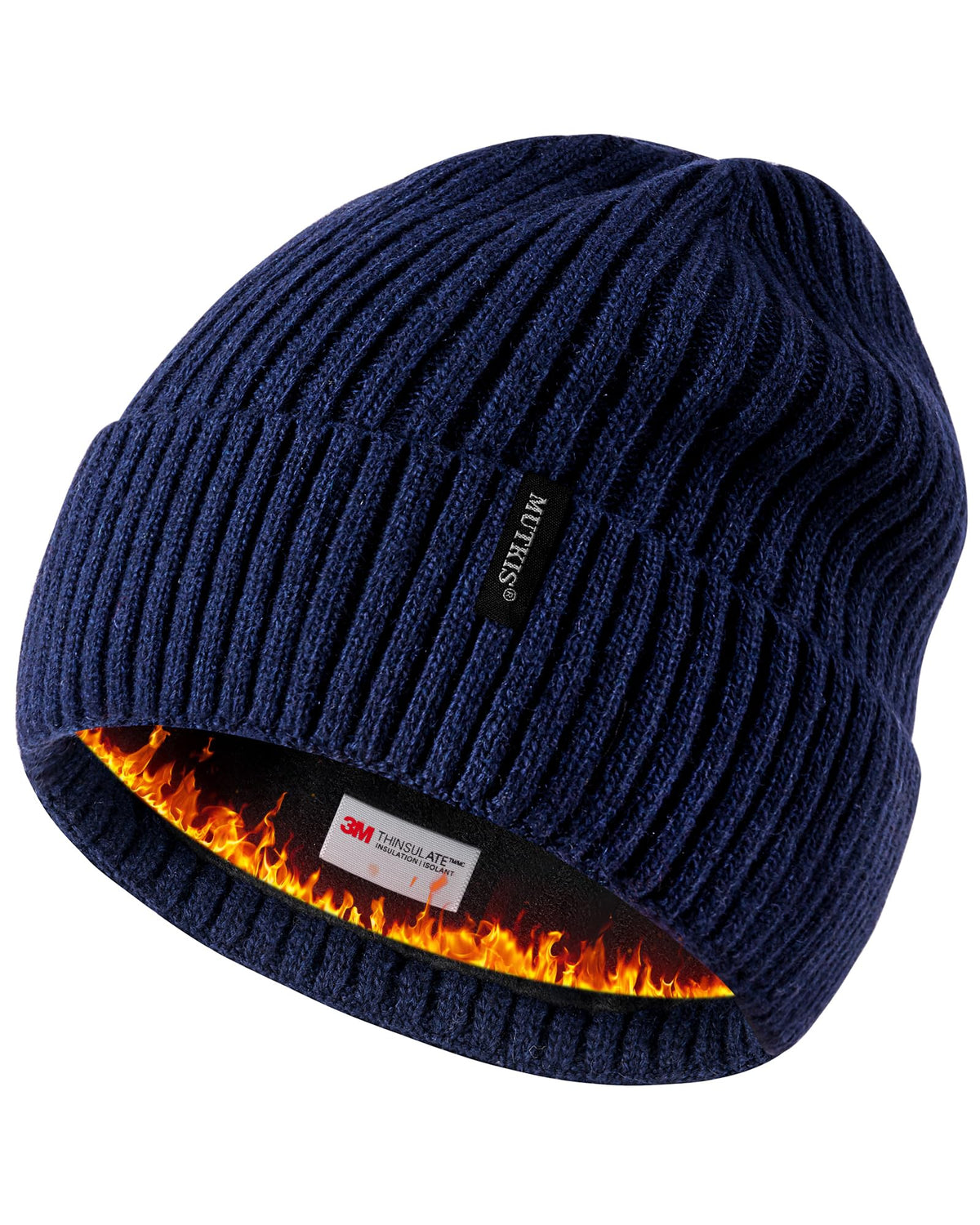 Merino Wool Knit Beanie Hat X498576