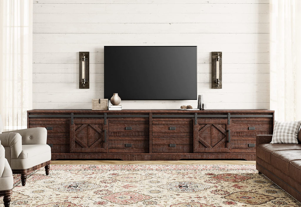 60 inch Farmhouse TV Stand with Drawers & Storage Cabinet J9896