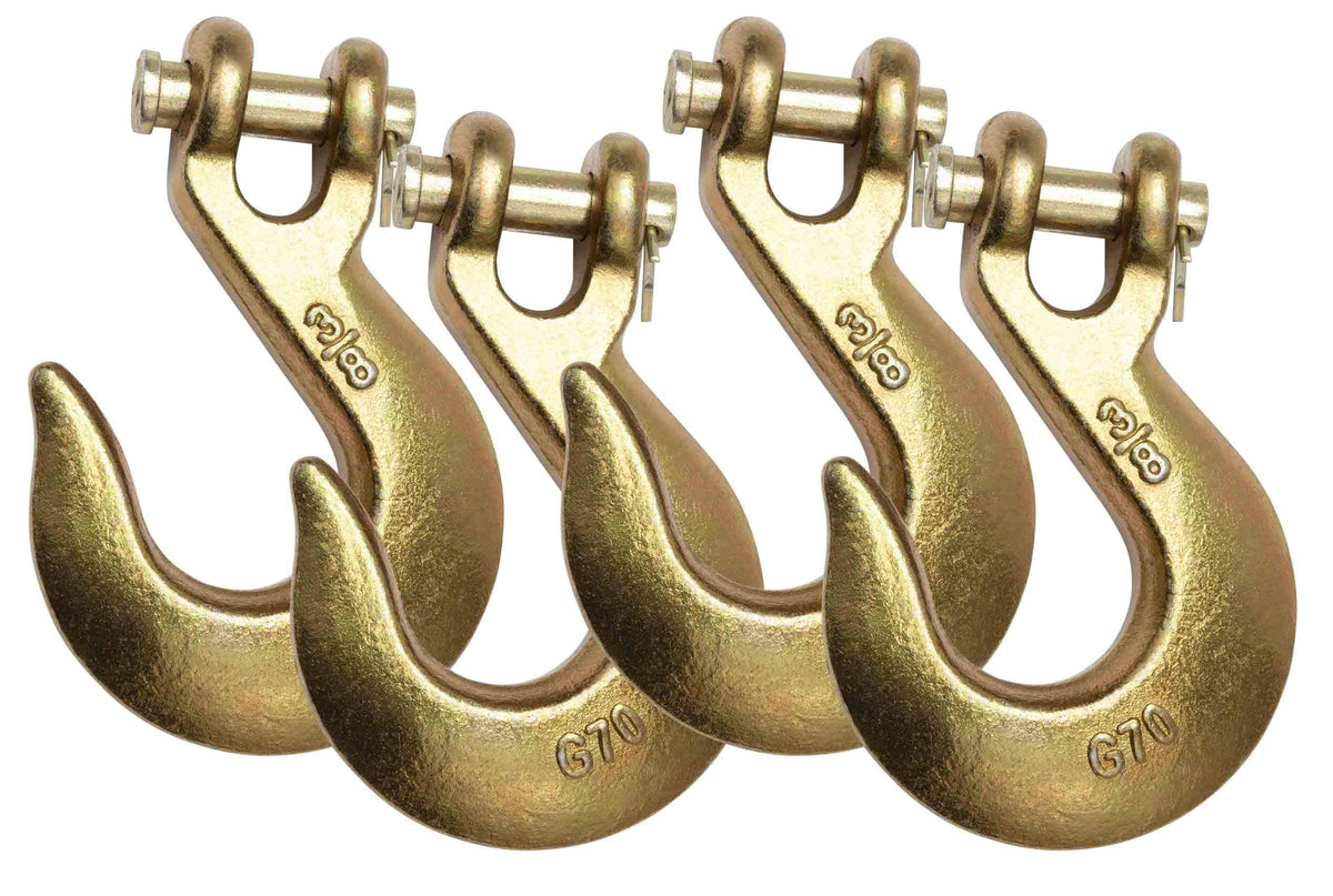 4 Pack 3/8" Grade 70 Clevis Slip Hook Q92867