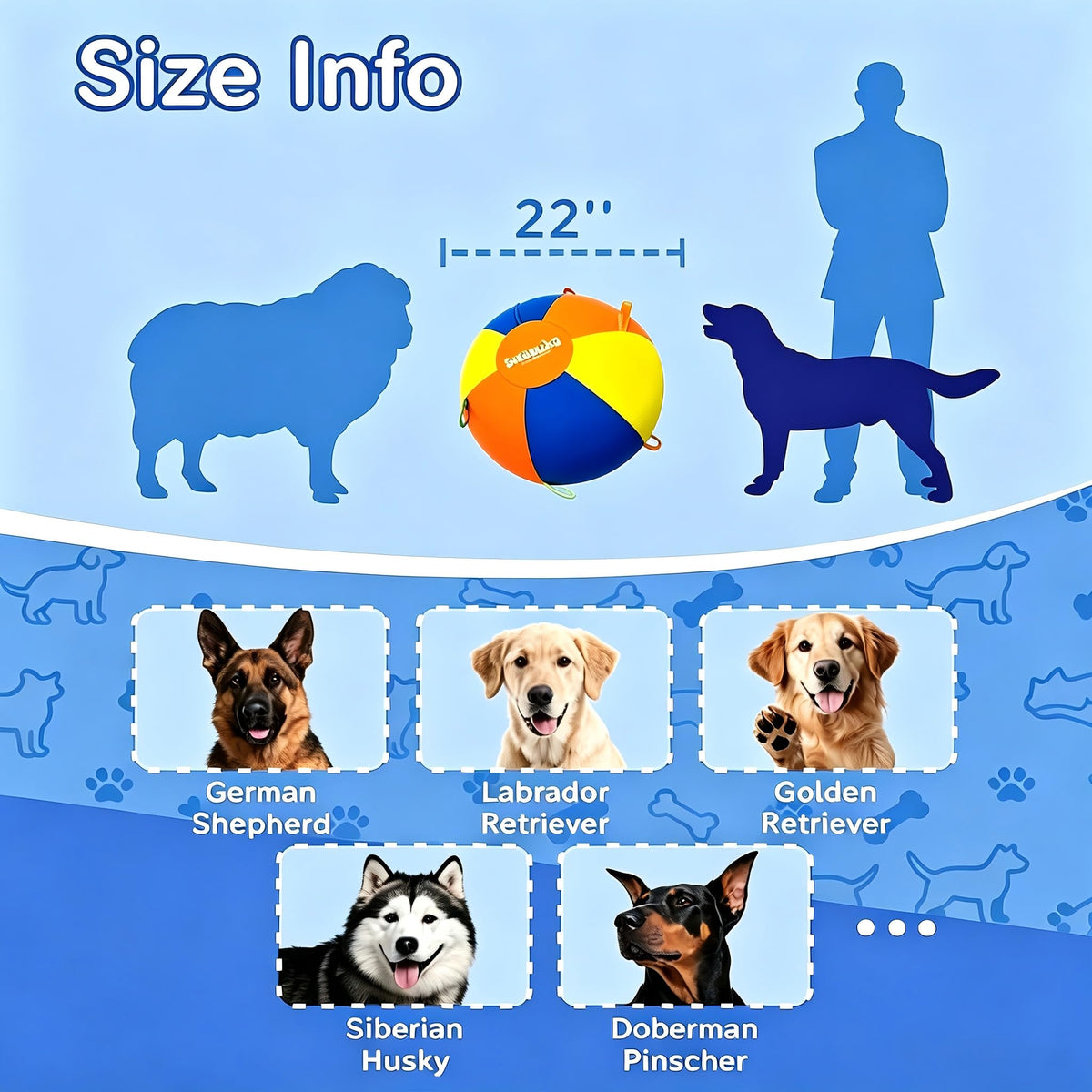 22" Dog Herding Ball with Straps I522766
