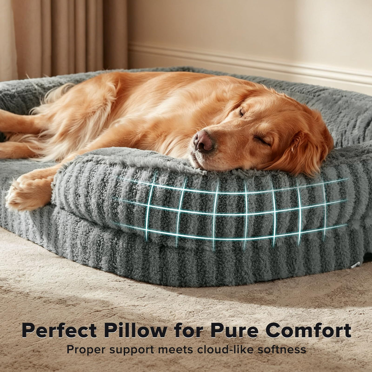 Washable 42" Orthopedic Dog Bed Q9514